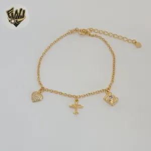 (1-0775) Gold Laminate - 7mm Travel Bracelet - 7 - BGF