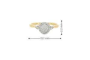 10K Gold 0.25 CTW Diamond Ladies Ring