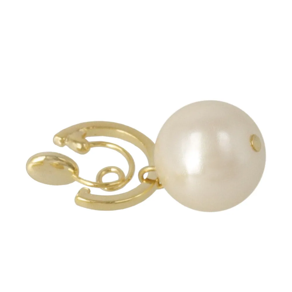 10mm Faux Pearl Loop Fit Huggie Clip Ons