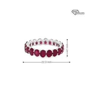 18K White Gold Ruby Infinity Band
