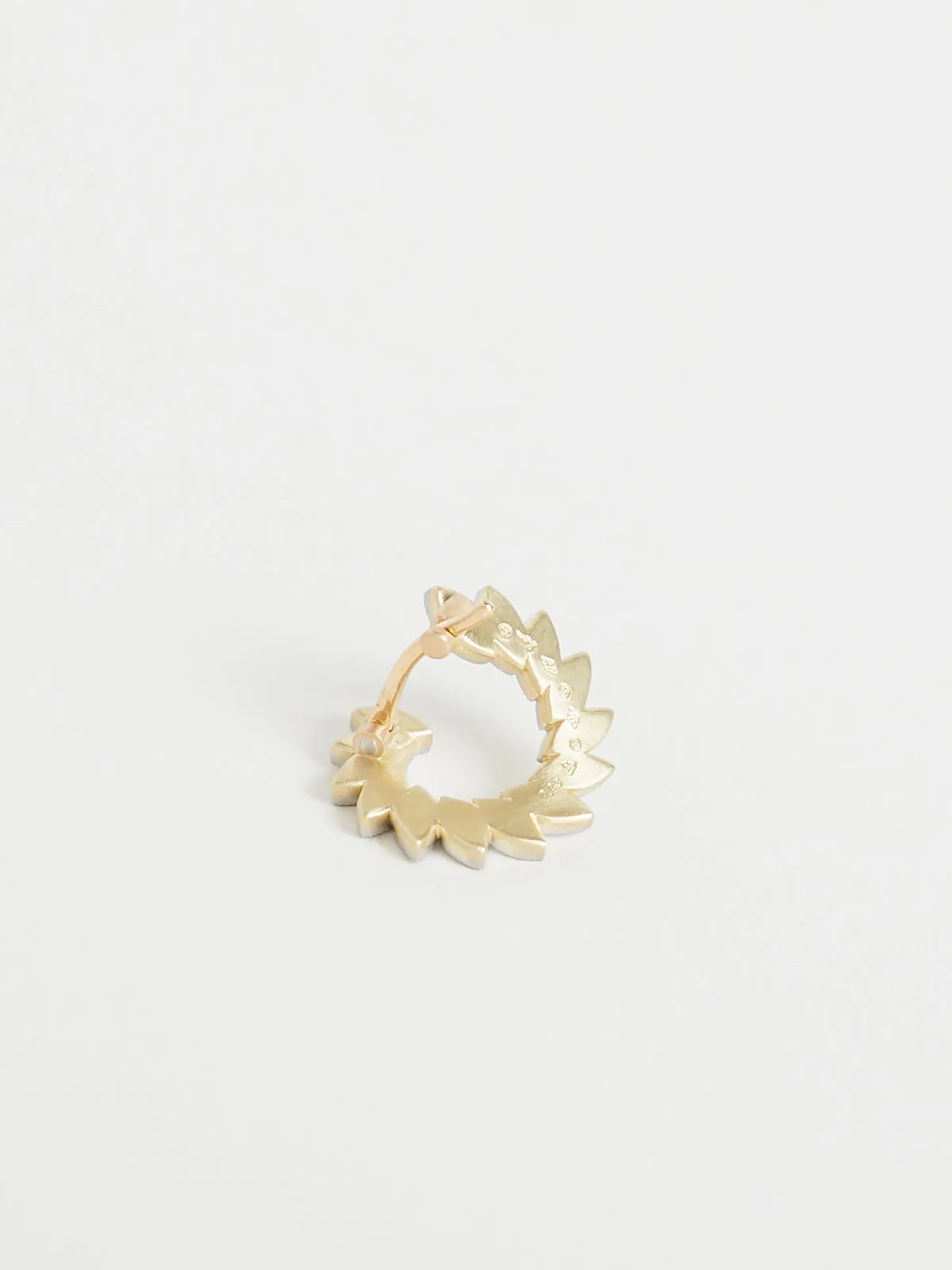 282 Earrings in 950 Platinum, 18k Green and Yellow Gold with White Diamonds