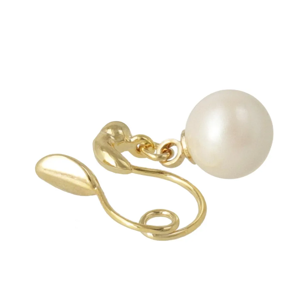 6mm Faux Pearl Loop Fit Clip Ons