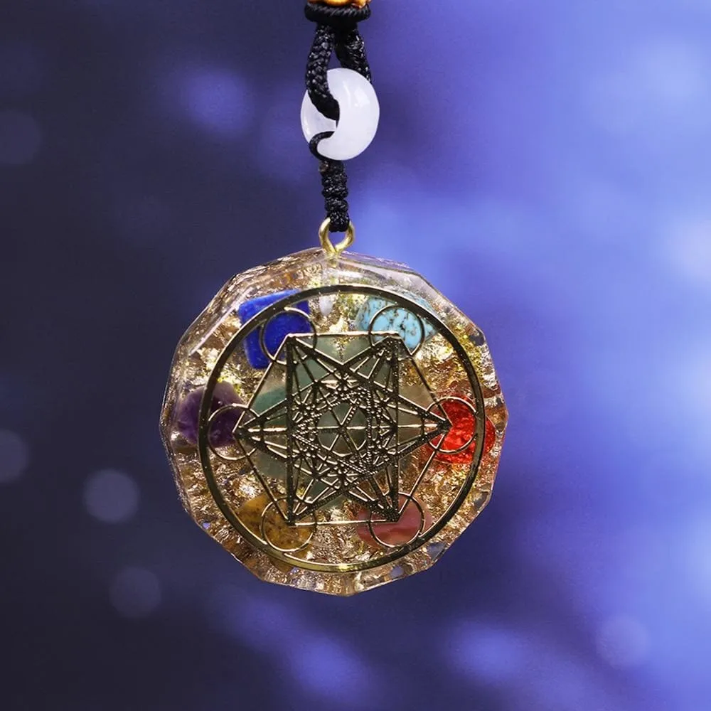 7 Chakra Energy Pendant Orgonite Necklace Reiki Energy Pendant Yoga Meditation