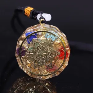 7 Chakra Energy Pendant Orgonite Necklace Reiki Energy Pendant Yoga Meditation