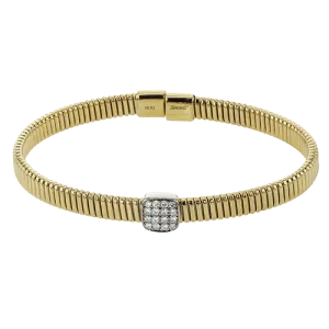 Bangle in 18k Gold with Diamonds