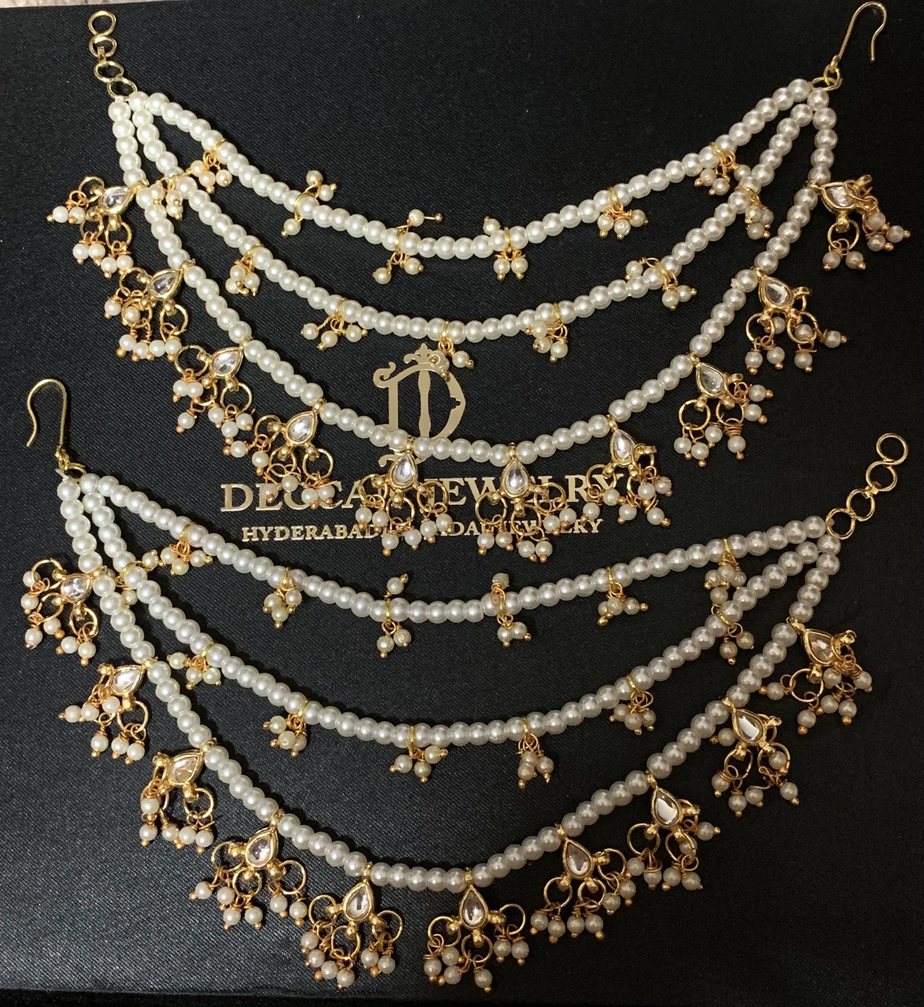 DES6 Kundan ear supports  (READY TO SHIP )