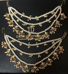 DES6 Kundan ear supports  (READY TO SHIP )