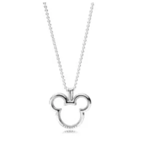 Disney Mickey floating locket silver pendant and necklace