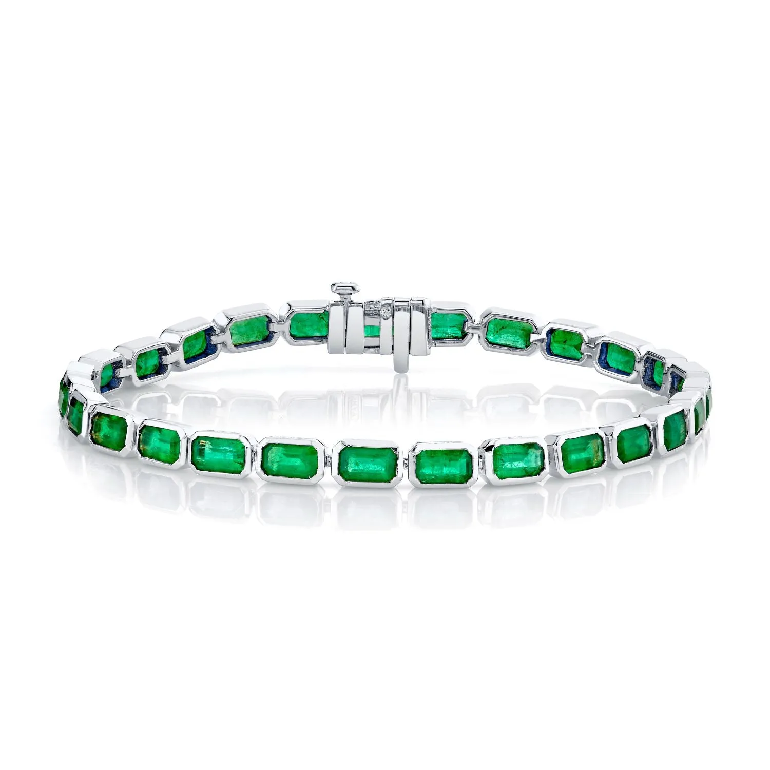 EMERALD EAST WEST TENNIS BRACELET