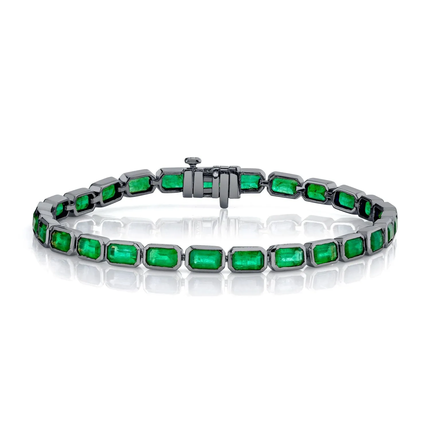 EMERALD EAST WEST TENNIS BRACELET