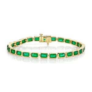 EMERALD EAST WEST TENNIS BRACELET