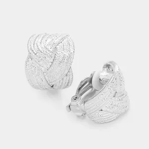 iLLASPARKZ Braided metal clip on earrings