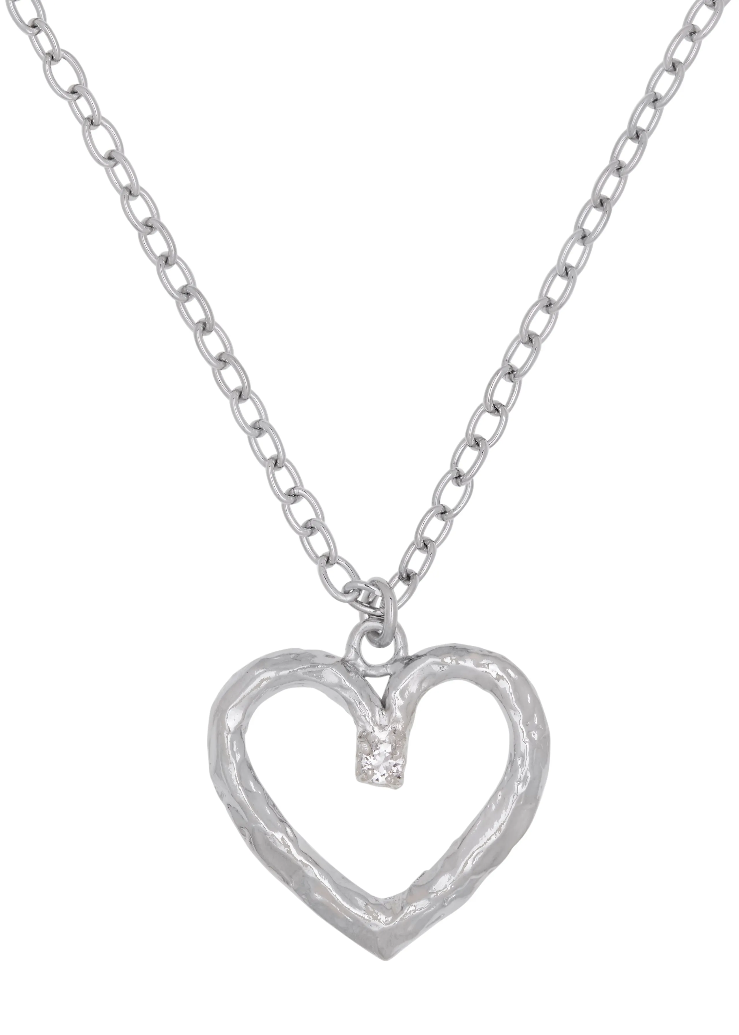 Moi Necklace in Silver - Crystal