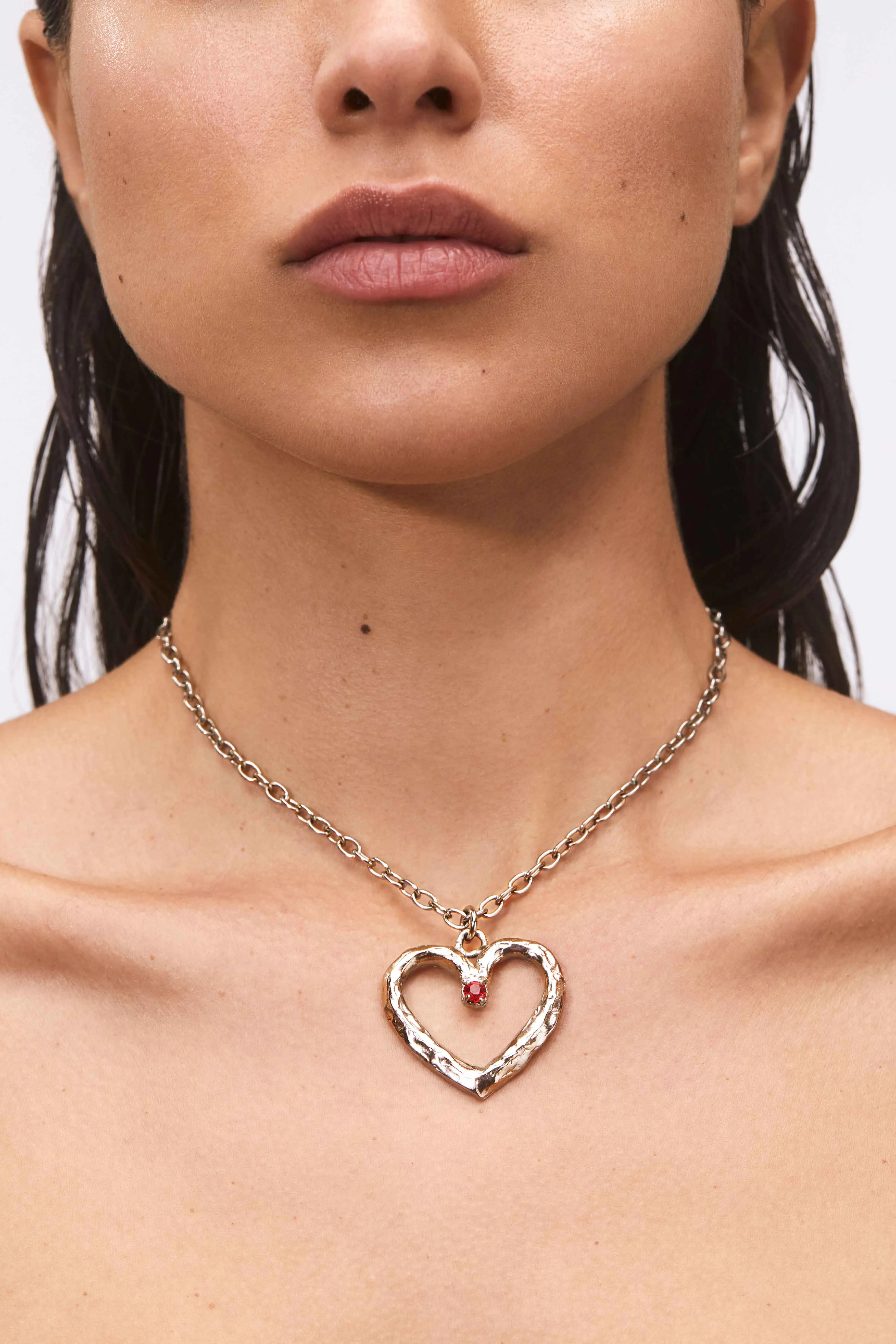 Moi Necklace in Silver - Crystal