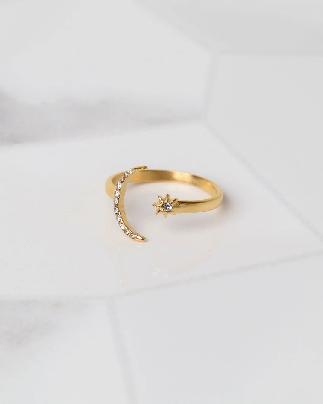 Moon & Star Studded Ring | Premium