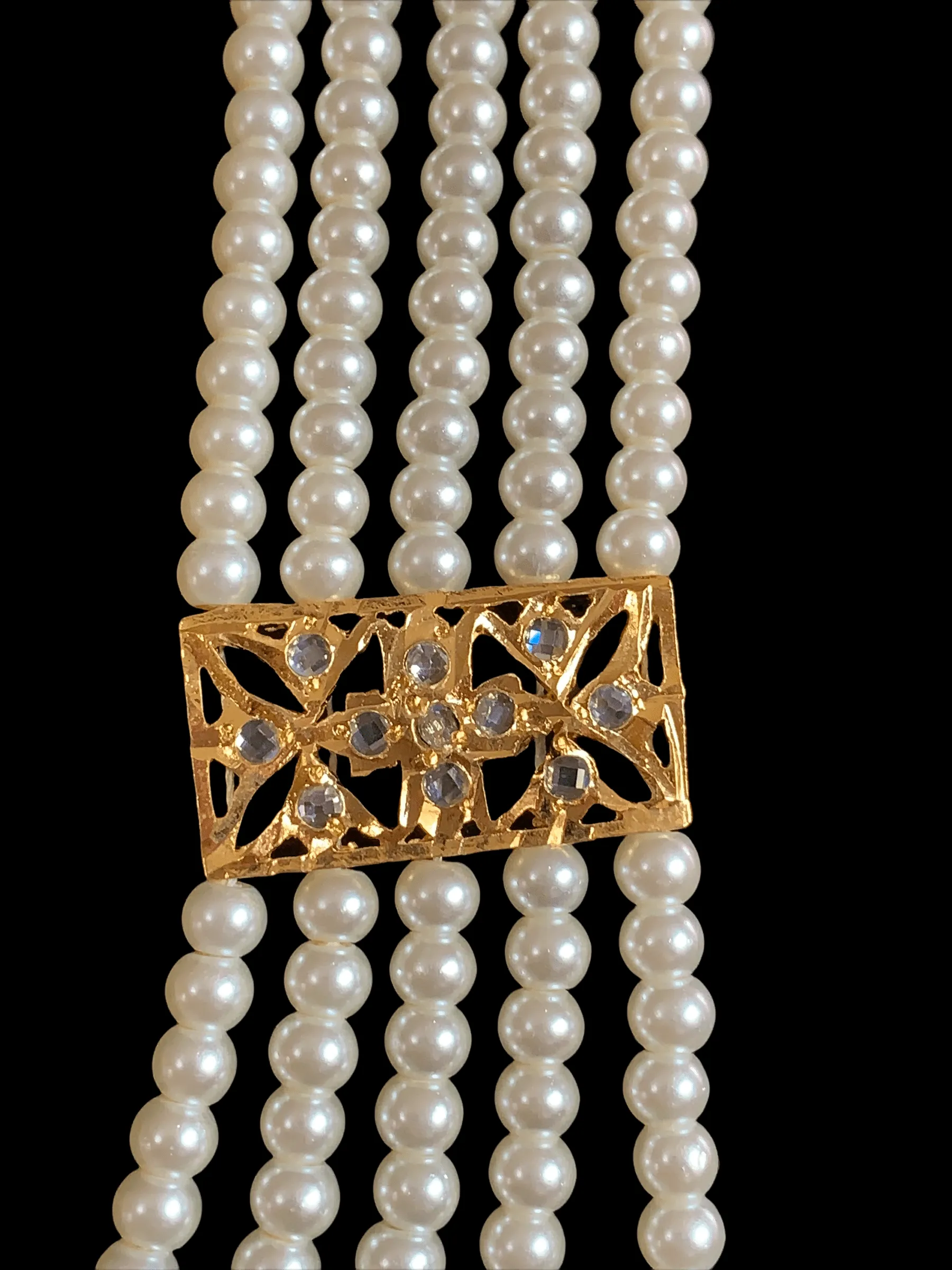 Nisha rani haar in shell pearls  ( SHIPS IN 4 WEEKS  )