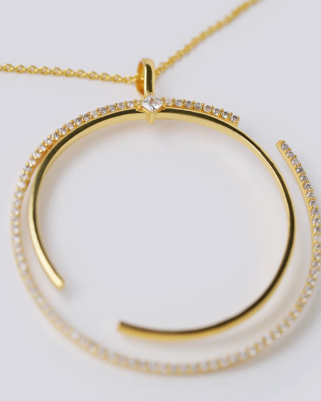 Sacred Circle Gold Pendant Necklace