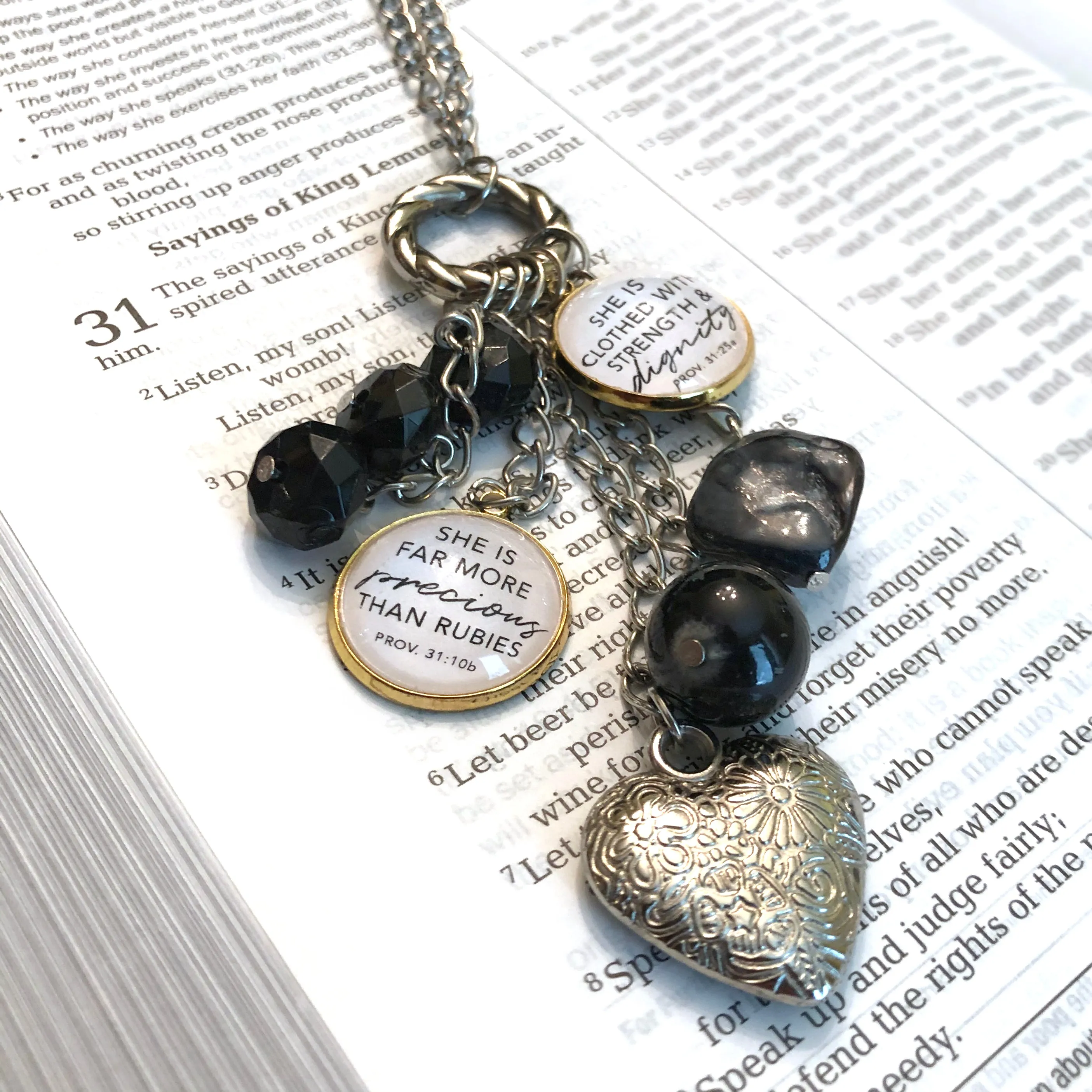 So Loved John 3:16 Scripture Charm for Jewelry Making, 16 or 20mm, Silver, Gold
