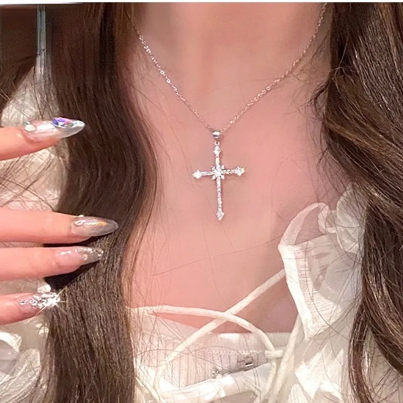 Sophie's Sparkling Cross Pendant Necklace