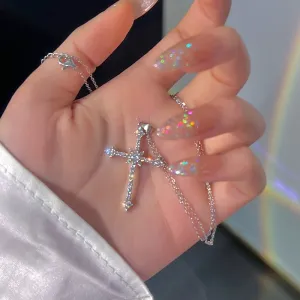 Sophie's Sparkling Cross Pendant Necklace