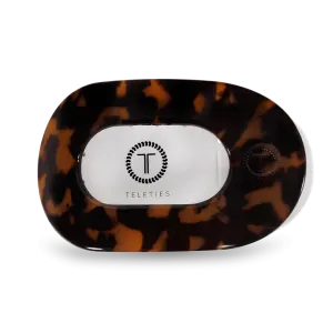 Tortoise Large Flat Round Teleties Clip